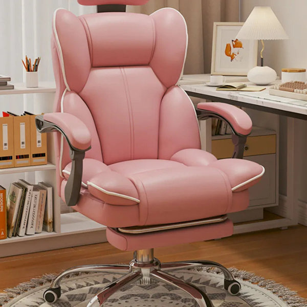 Inbox Zero Eegonomic Comfortable Gaming Chair Leather Cute Study